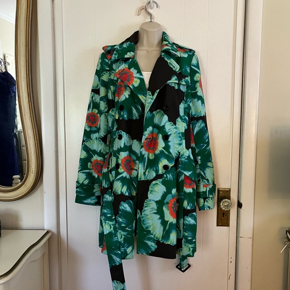 EUC | Banana Republic Floral Belted Trench Coat!! - Picture 2 of 9